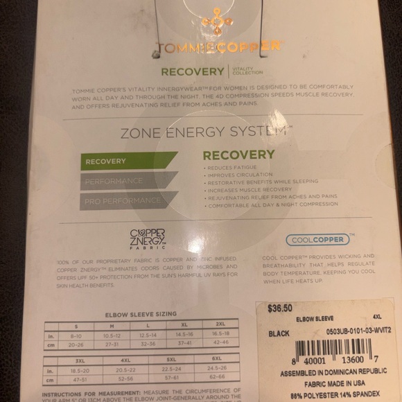 Tommie Copper Women's Recovery Compression Sleeve 4XL - Picture 3 of 3
